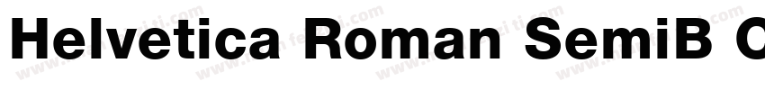 Helvetica Roman SemiB Condensed字体转换